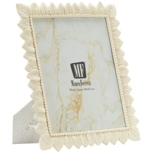 Mauro Ferretti Fotorahmen Helles Blatt 20x25 cm creme