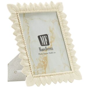 Mauro Ferretti Fotorahmen Helles Blatt 15x20 cm creme