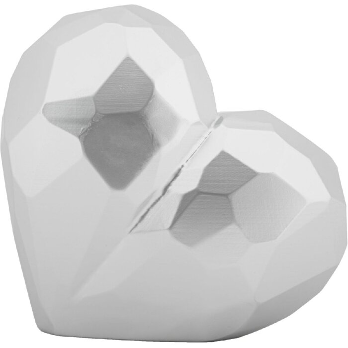 Mauro Ferretti Vase Herz 19x9x18 cm silber