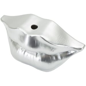 Mauro Ferretti Vază Buze 23x8x12 cm argintiu