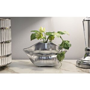 Mauro Ferretti Vază Buze 23x8x12 cm argintiu