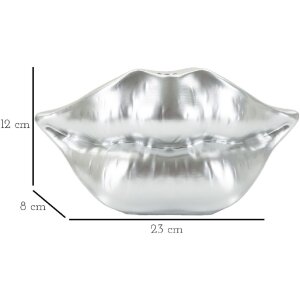 Mauro Ferretti Vază Buze 23x8x12 cm argintiu