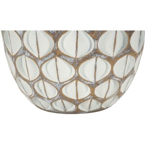 Mauro Ferretti Vază Tibet Ø 20x45,5 cm alb spălat