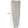 Mauro Ferretti Vase Holzig Ø 19x55 cm weißwäsche