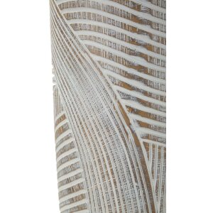 Mauro Ferretti Vază Lemnoasă Ø 18x45 cm alb spălat