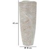 Mauro Ferretti Vază Lemnoasă Ø 18x45 cm alb spălat