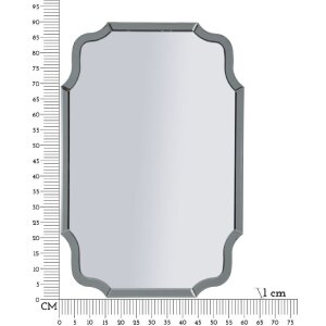 Mauro Ferretti Wandspiegel Istanbul 60x1x90 cm grau