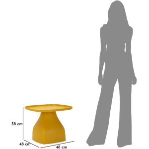 Mauro Ferretti Beistelltisch Gea 48x48x38 cm gelb