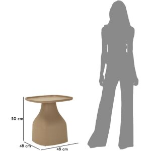 Mauro Ferretti Masă laterală Gea 48x48x50 cm gri