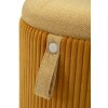 Bolzano Set 2 poufuri cu spațiu de depozitare, galben muștar, Ø38x38cm & Ø32x28cm
