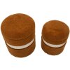 Saint-Moritz Aufbewahrungshocker Set 2tlg Ø40x47cm Ø32x38cm Braun