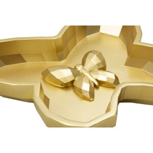 Bol Butterfly 20,5x17,5x3 cm auriu, decor fluture