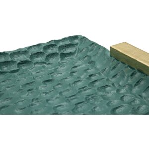 Grent Tablett 34x19,5x3 cm Grün Gold Polyresin Dekoablage nicht lebensmittelecht