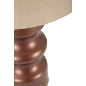 Rosenthal Tischlampe Glas Braun Gold Ø40.5x69.5cm E27 max 40W Stoffschirm