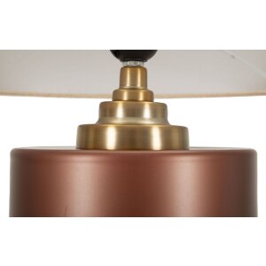 Rosenthal Tischlampe Glas Braun Gold Ø40.5x69.5cm E27 max 40W Stoffschirm