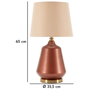 Lampă de masă Rosenthal Sticlă Maro Auriu Ø35,5x65 cm