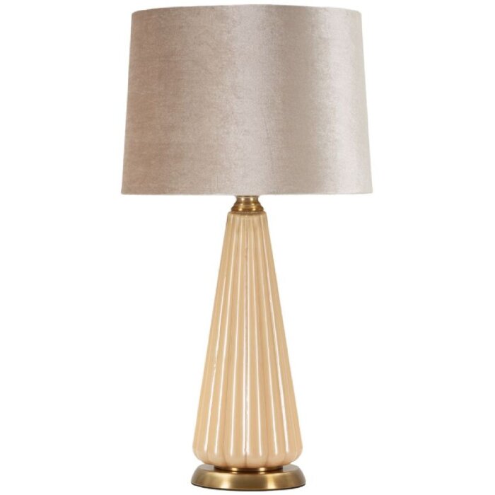 Lampă de masă Perly Ø36,5 x 68,5 cm, Sticlă și Stofă Auriu
