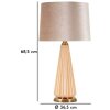 Lampă de masă Perly Ø36,5 x 68,5 cm, Sticlă și Stofă Auriu