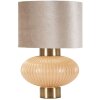 Perly Tischlampe Ø33x49 cm Glas Eisen Stoff Perlmutt Gold E27 max 40W