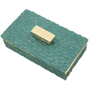 Mauro Ferretti Cutie de Depozitare Grent Verde-Auriu 18,8x6,4x10,8 cm