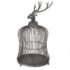 Clayre & Eef Cușcă decorativă cap de cerb, Gri Antic, Ø26x50cm