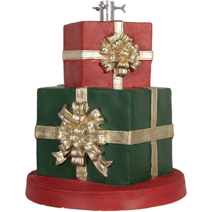 Clayre & Eef Suport Brad Cutie Cadou Verde Roșu Auriu 44x54cm