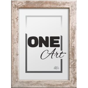 FramesFactory Hekla 13x18 cm Ramă Foto Vintage Alb Spălat