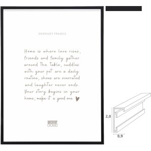 Deknudt Ramă foto din aluminiu S029S2 negru mat 10x15...