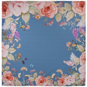 Clayre & Eef FFA01BL Tischdecke 100x100 cm Blau...