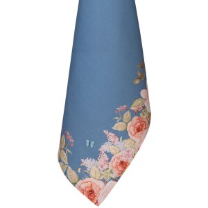 Clayre & Eef FFA42BL Küchentuch Blau 50x70 cm mit floralem Muster