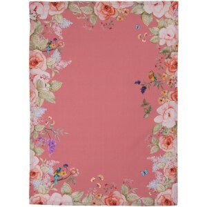 Clayre & Eef FFA42P Küchentuch 50x70 cm Florales Design Rosa Baumwolle