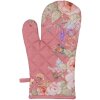 Clayre & Eef Mănușă de Cuptor Grădină Romantică 18x30 cm, Bumbac Roz