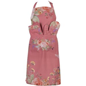 Clayre & Eef Cratiță Roz cu Model Floral 20x20 cm, Bumbac