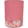Clayre & Eef Brotkörbchen Baumwolle Ø15x16cm Romantisches Blumendesign Rosa