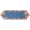 Clayre & Eef Tischläufer 50x160 cm Blau Floral Baumwolle Vögel Blumen