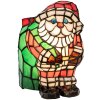 LumiLamp Tiffany Tischlampe Weihnachtsmann Glas 17x11x22 cm E14 Fassung