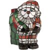LumiLamp Tiffany Tischlampe Weihnachtsmann Glas 17x11x22 cm E14 Fassung