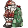 LumiLamp Tiffany Tischlampe Weihnachtsmann Glas 17x11x22 cm E14 Fassung