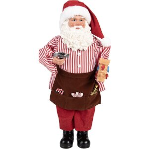 Clayre & Eef Weihnachtsmann Dekoration rot 22x19x45 cm