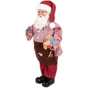 Clayre & Eef Weihnachtsmann Dekoration rot 22x19x45 cm