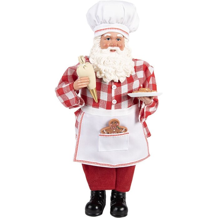 Clayre & Eef Moș Crăciol Păstrător de Prăjituri 45 cm