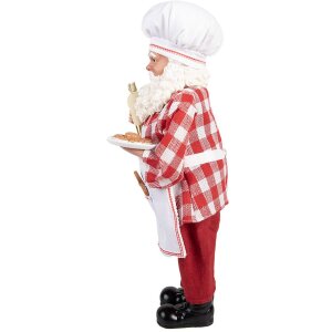 Clayre & Eef Moș Crăciol Păstrător de Prăjituri 45 cm