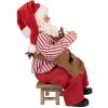 Clayre & Eef 66230 Figurină Moș Crăciun Decorativă 13x10x28 cm