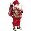 Clayre & Eef Weihnachtsmann Dekofigur Golf 15x10x28 cm Rot Grün