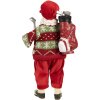 Clayre & Eef Weihnachtsmann Dekofigur Golf 15x10x28 cm Rot Grün