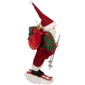Clayre & Eef Moș Crăciun pe schi – Figurină...
