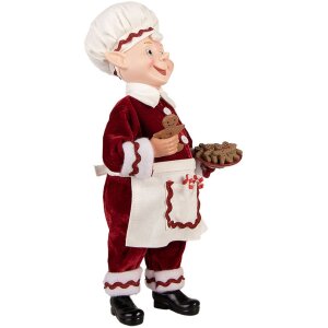 Clayre & Eef Weihnachtsdeko Elfe Rot Weiß...