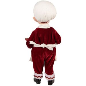 Clayre & Eef 66237 Weihnachtsdeko Elfe Rot Weiß 30 cm
