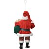 Clayre & Eef Weihnachtsmann Hänger 11x6x17 cm Rot Weiß Grün