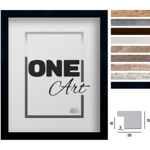 FramesFactory Hekla Bilderrahmen MDF Holzoptik 10x15 bis...